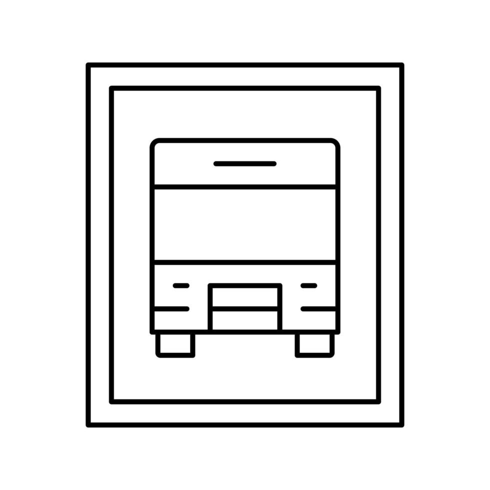 bushalte station teken lijn pictogram vectorillustratie vector