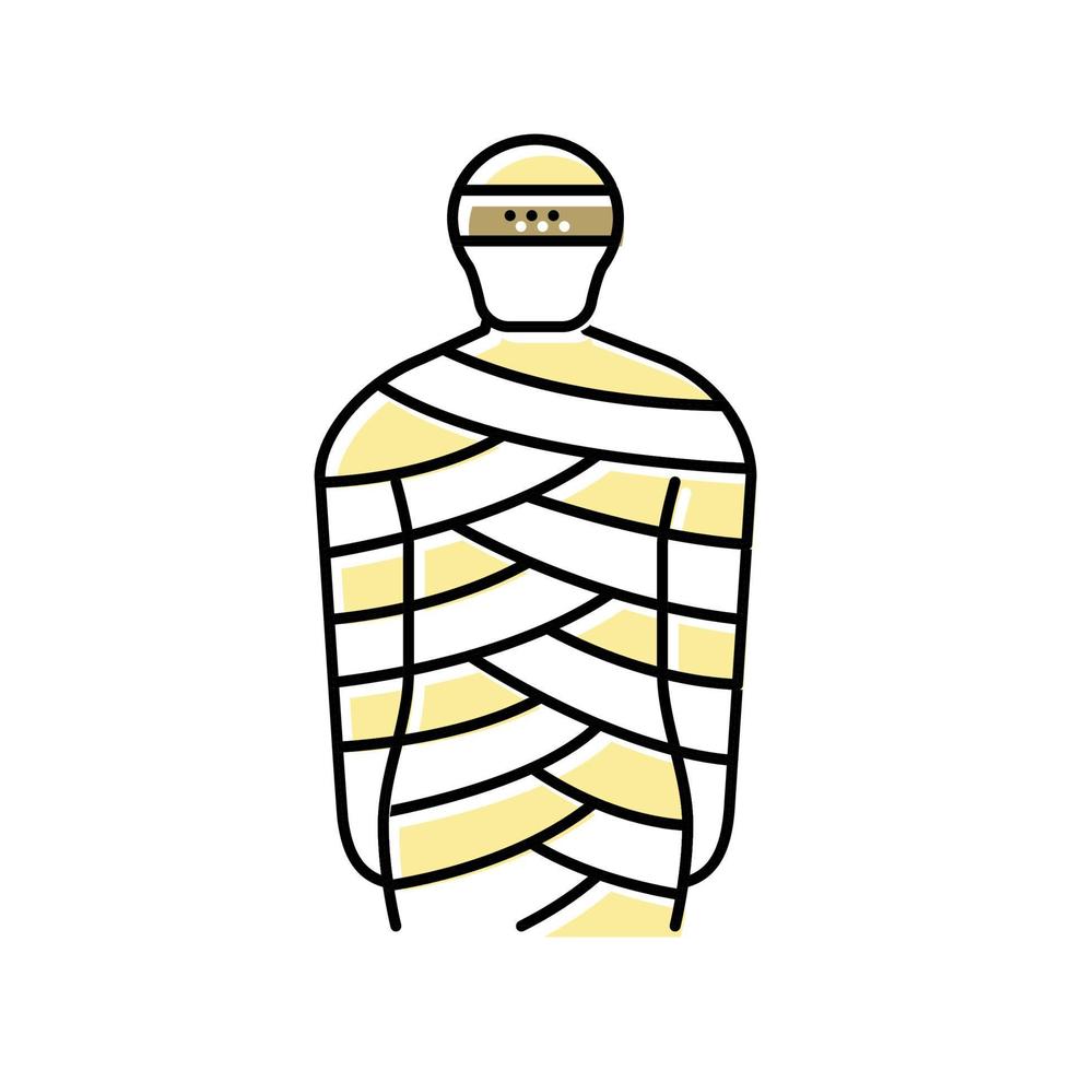 mummie egypte kleur pictogram vectorillustratie vector