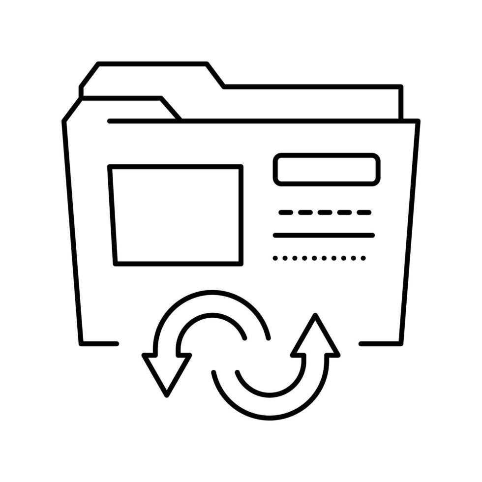 bestanden converter lijn pictogram vectorillustratie vector