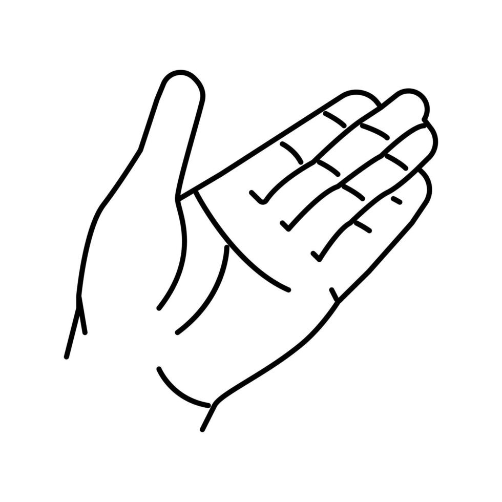 help hand lijn pictogram vectorillustratie vector