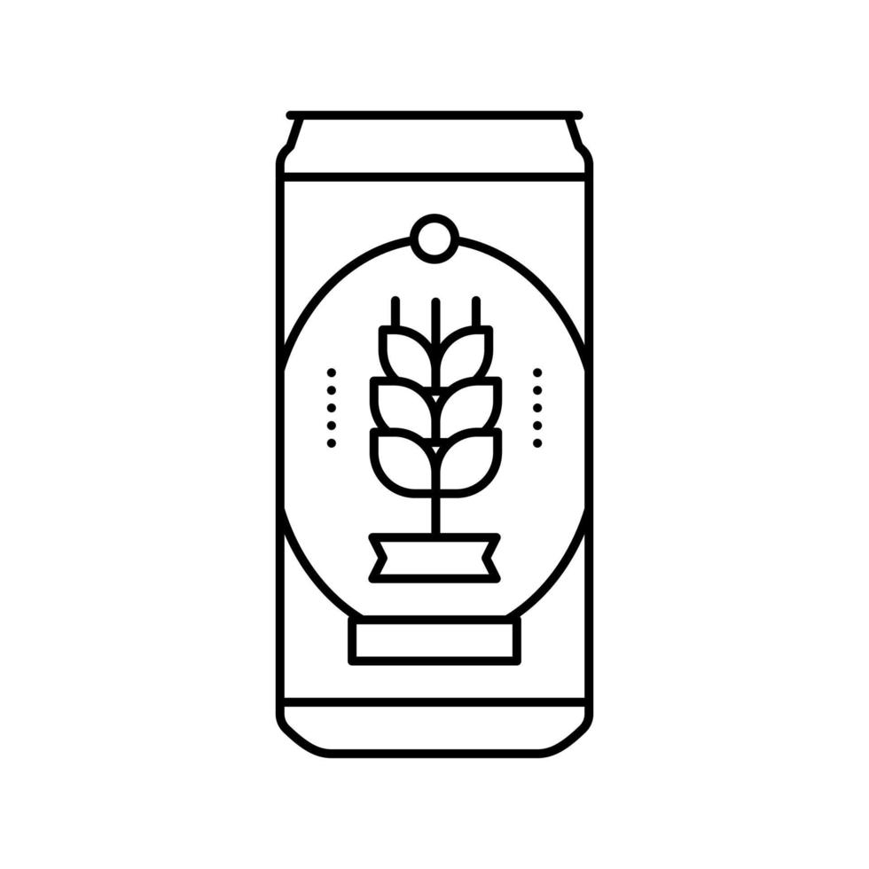 kan bier drinken lijn icoon vector illustratie