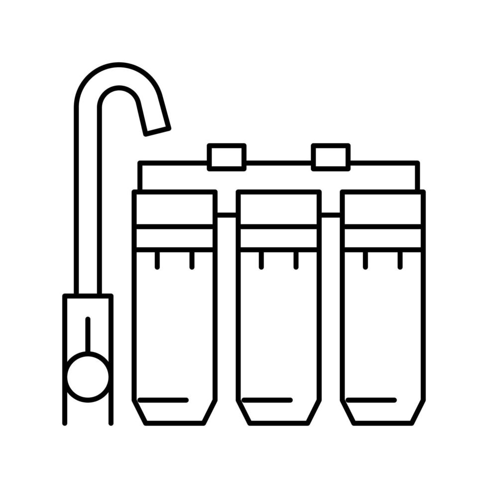 huis water filter lijn pictogram vectorillustratie vector