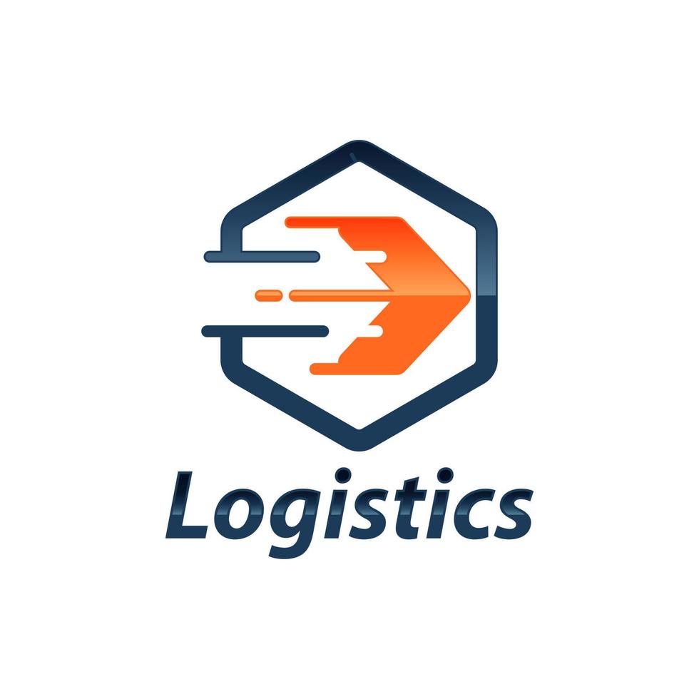 logo voor logistiek en levering bedrijf vector
