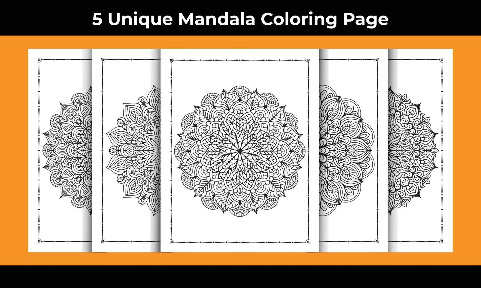 mandala kleur bladzijde interieur bundel vector