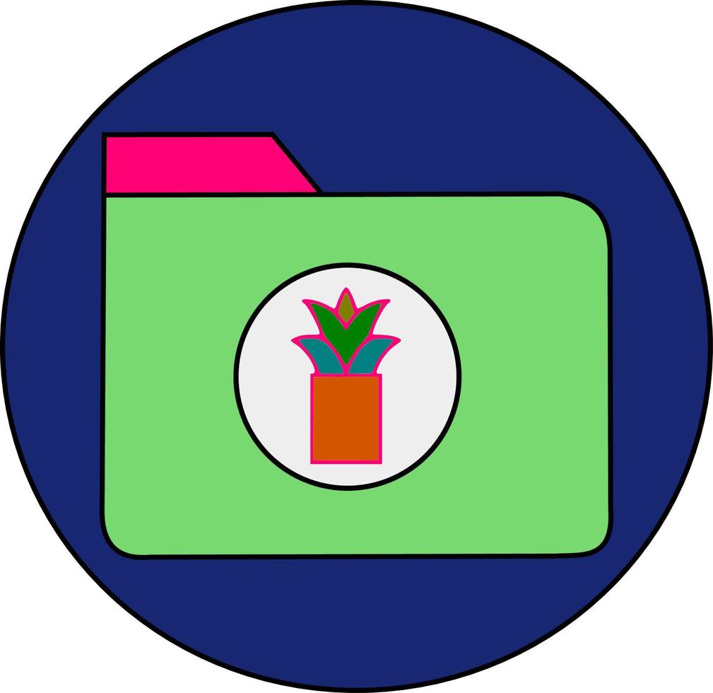 cactus fabriek pot icoon in map vector