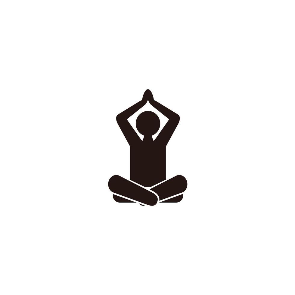 yoga geschiktheid meditatie houding vector icoon ontwerp