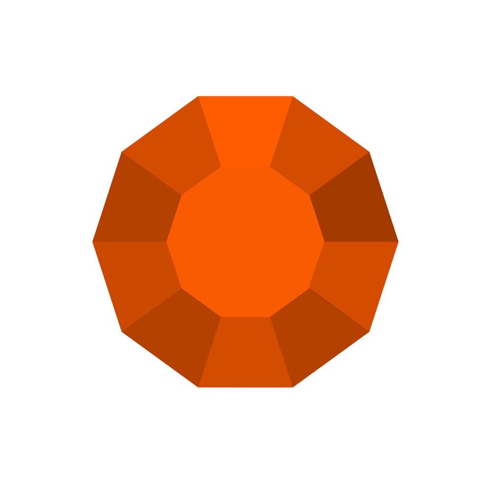 oranje edelstenen. dimond oranje vector. vector