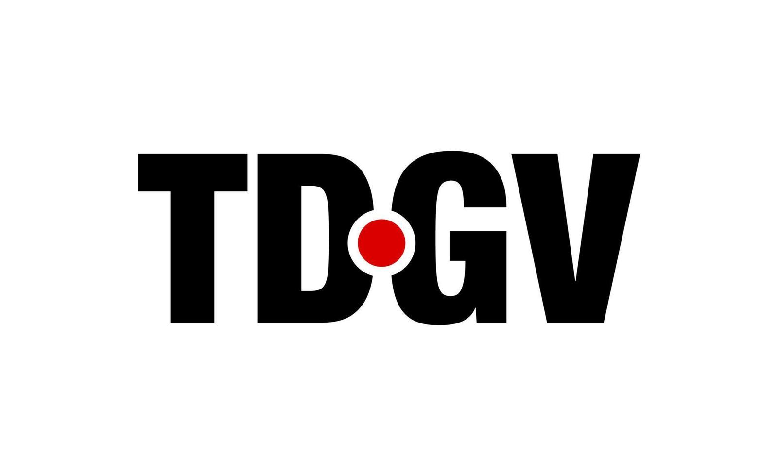 tdgv bedrijf naam eerste brief monogram. tdgv brieven met rood punt. vector