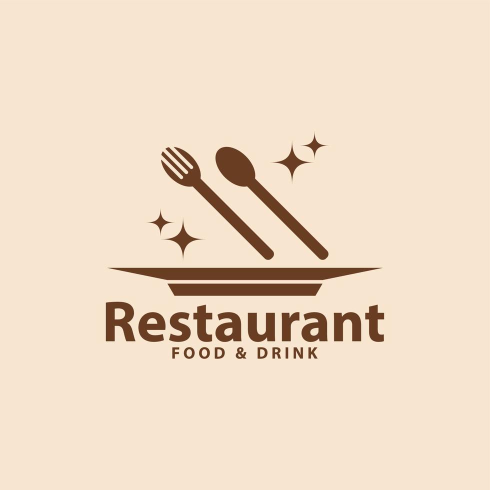 restaurant logo wijnoogst stijl gemakkelijk vector