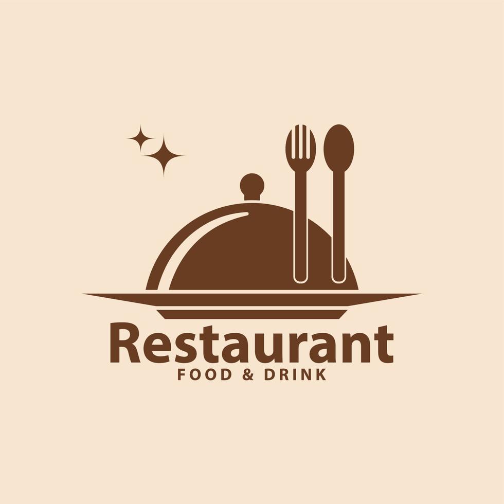 restaurant logo wijnoogst stijl gemakkelijk vector