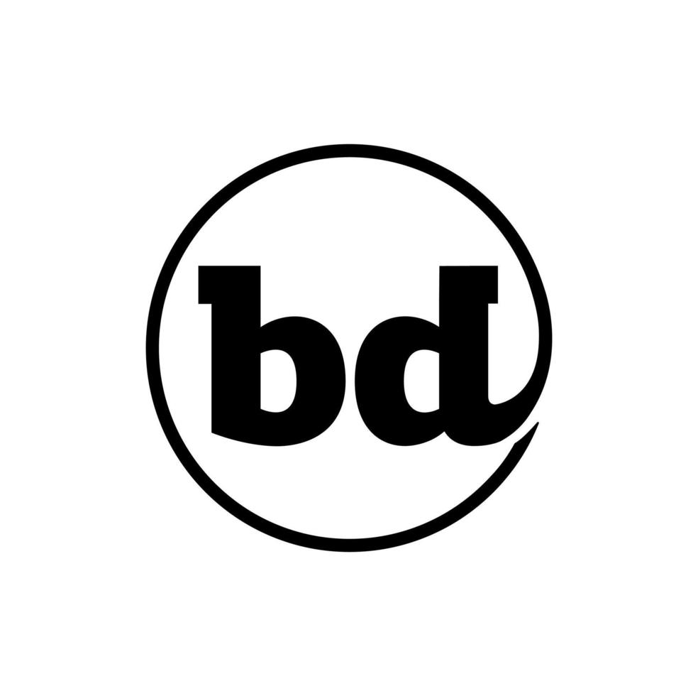 bd bedrijf eerste brieven monogram. bd brieven logo. vector