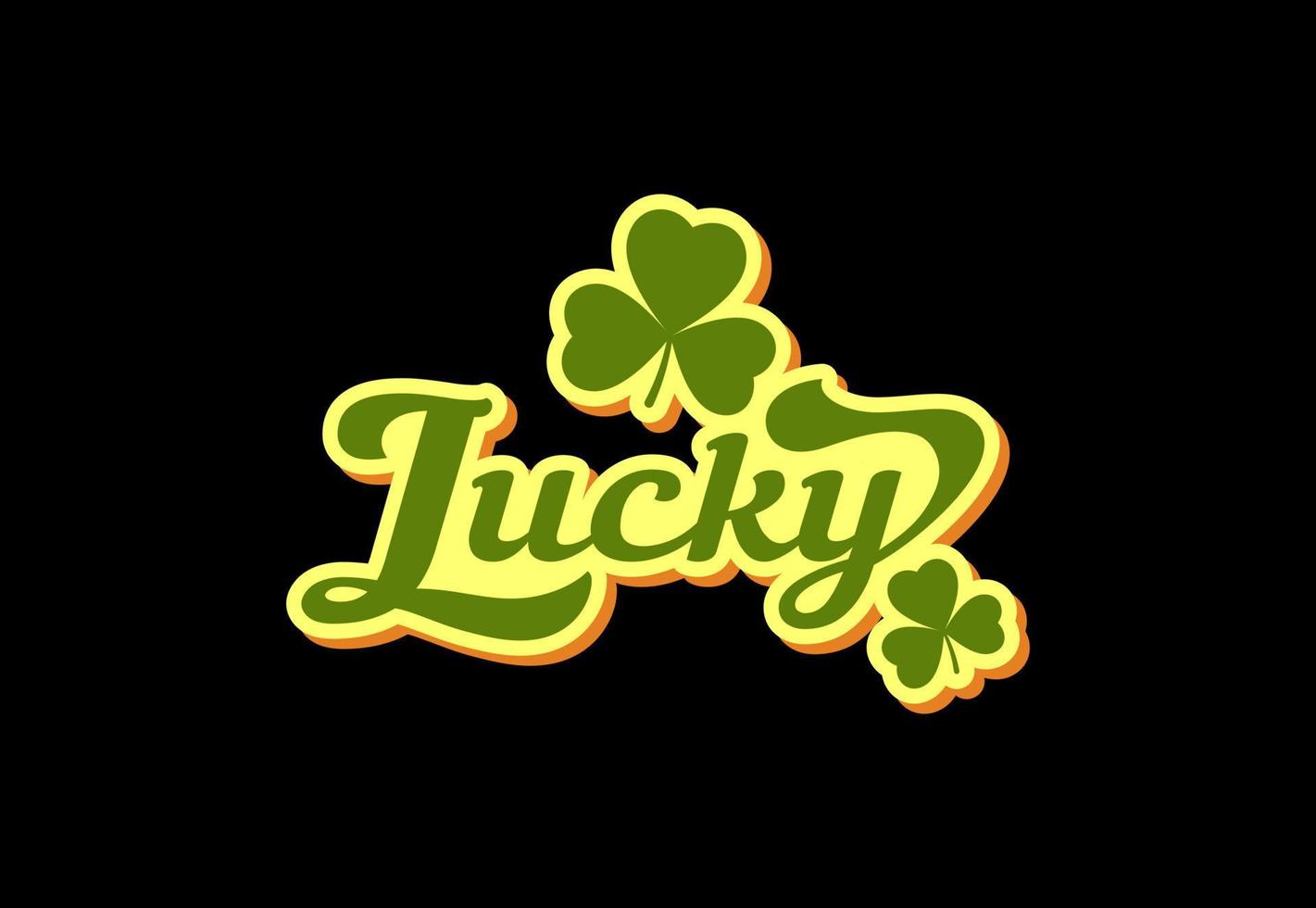 st. Patrick dag belettering. Lucky vector