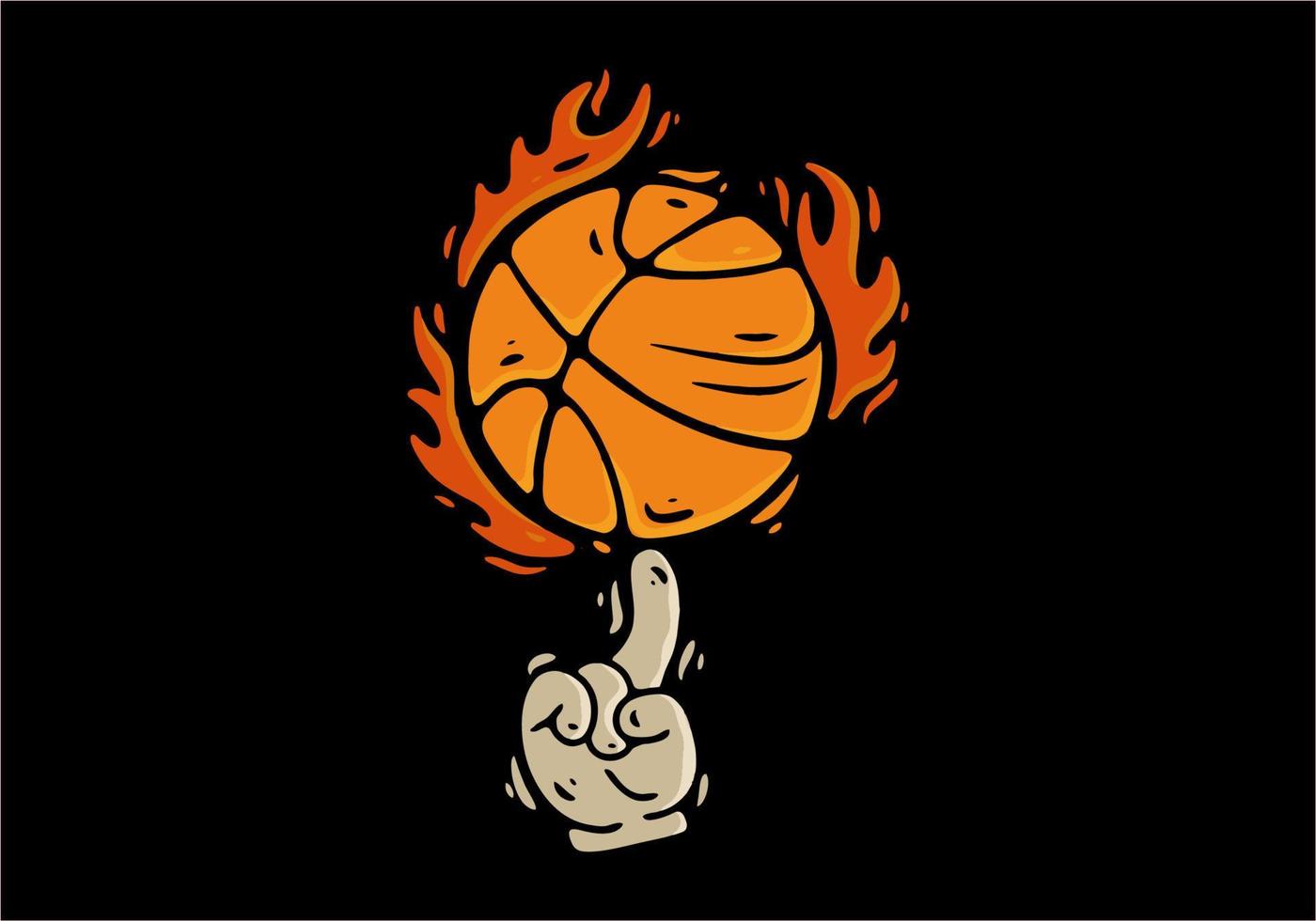 illustratie ontwerp van een spinnen basketbal vector