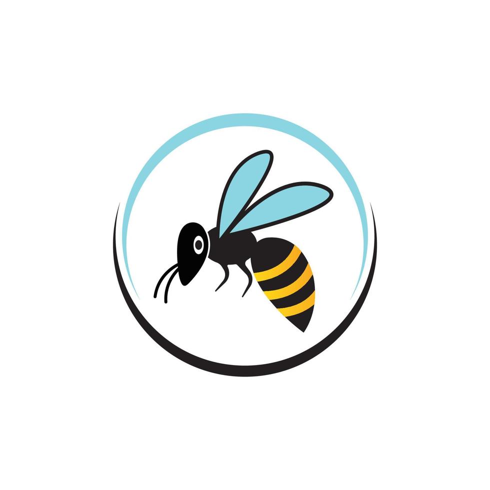 honingbij logo sjabloon vector pictogram illustratie