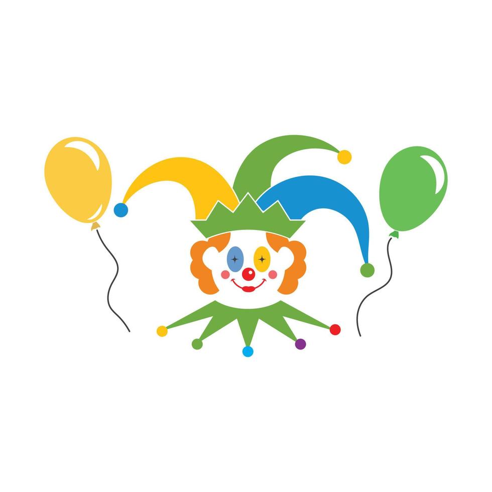 clown illustratie vector icoon ontwerp