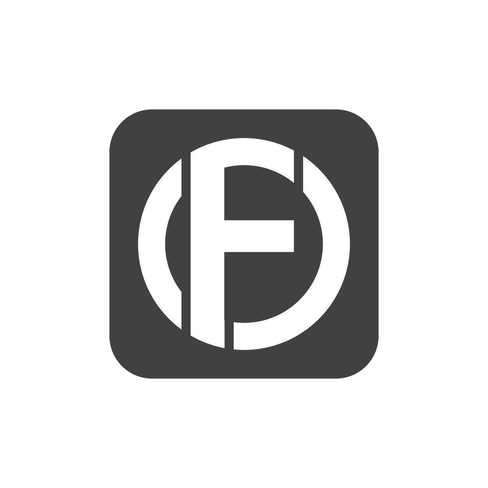 f brief logo icoon illustratie vector