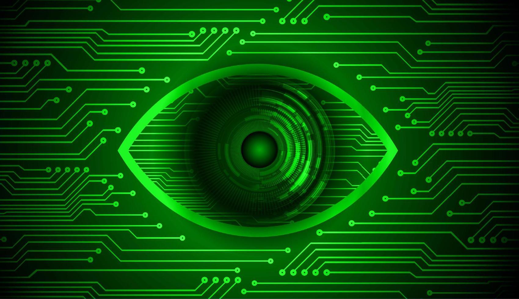 modern cyberveiligheid technologie achtergrond met oog vector