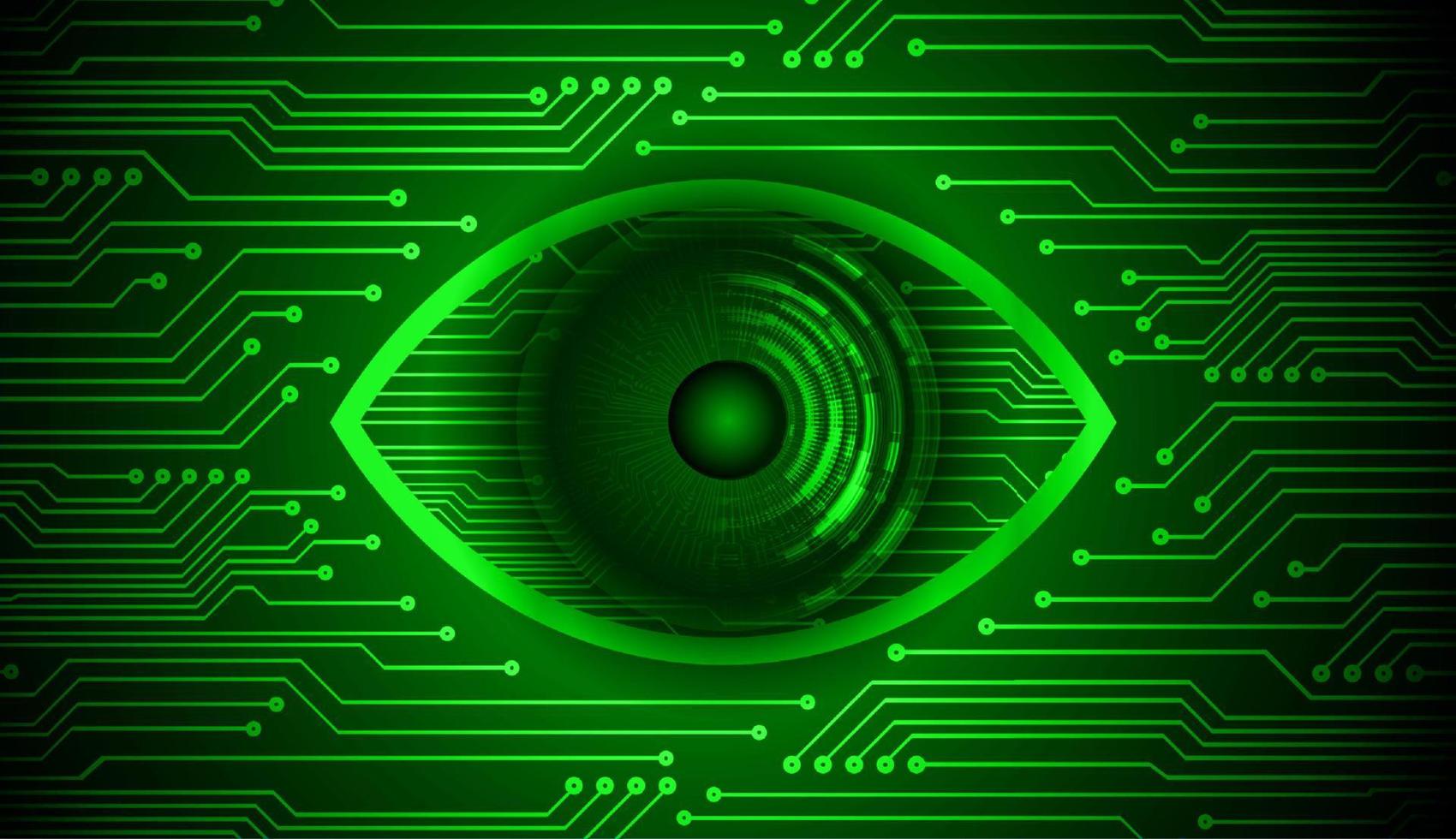 modern cyberveiligheid technologie achtergrond met oog vector