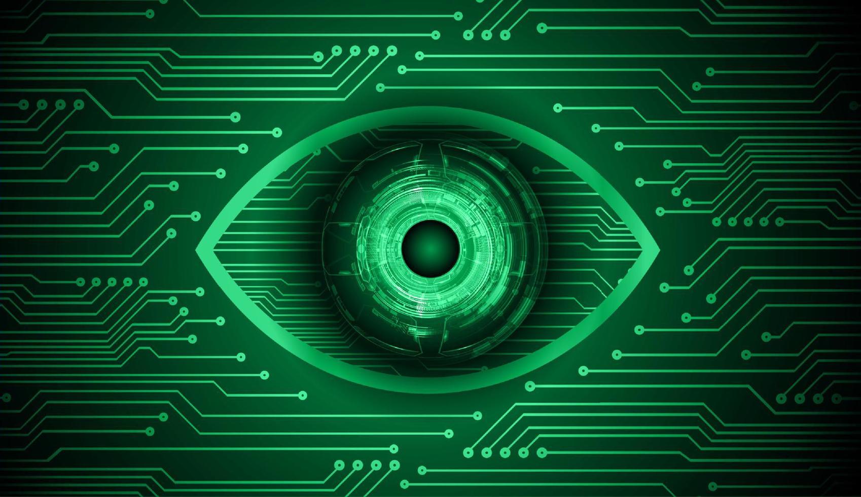 modern cyberveiligheid technologie achtergrond met oog vector