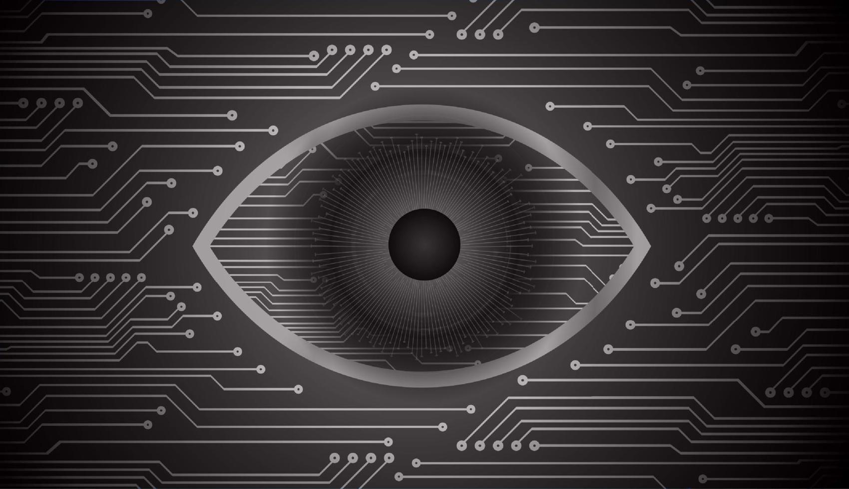 modern cyberveiligheid technologie achtergrond met oog vector