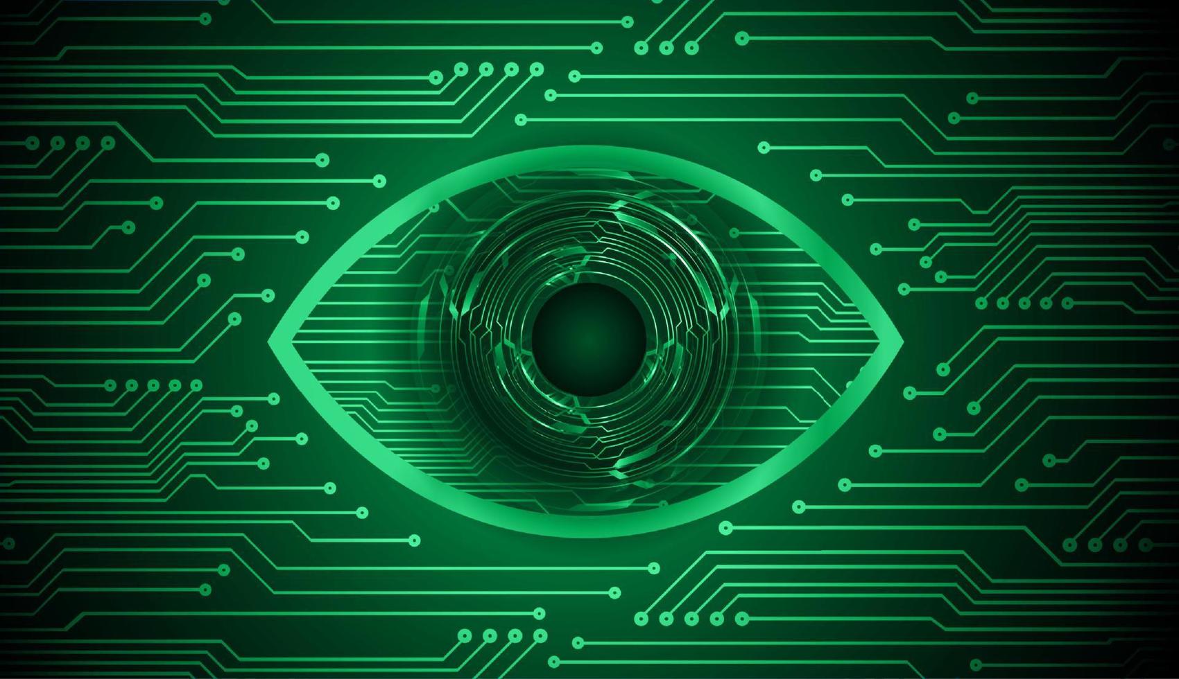 modern cyberveiligheid technologie achtergrond met oog vector