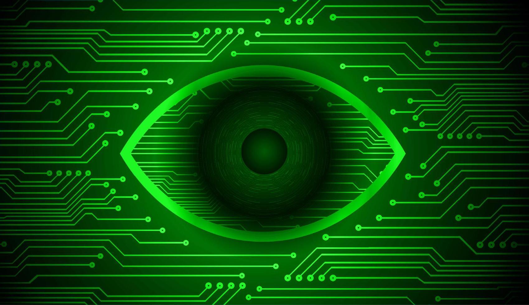 modern cyberveiligheid technologie achtergrond met oog vector