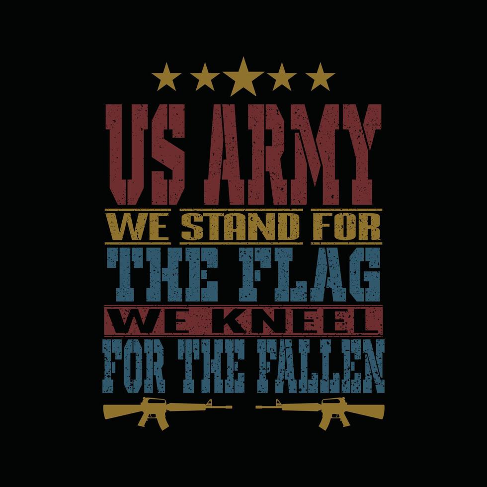 Verenigde Staten van Amerika leger t-shirt ontwerp vector