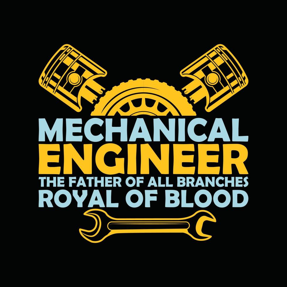 mechanisch ingenieur t-shirt ontwerp vector