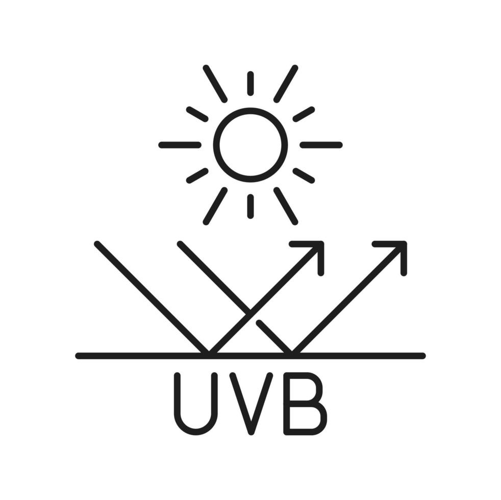 uvb zonlicht, bron van uv straling van zon icoon vector