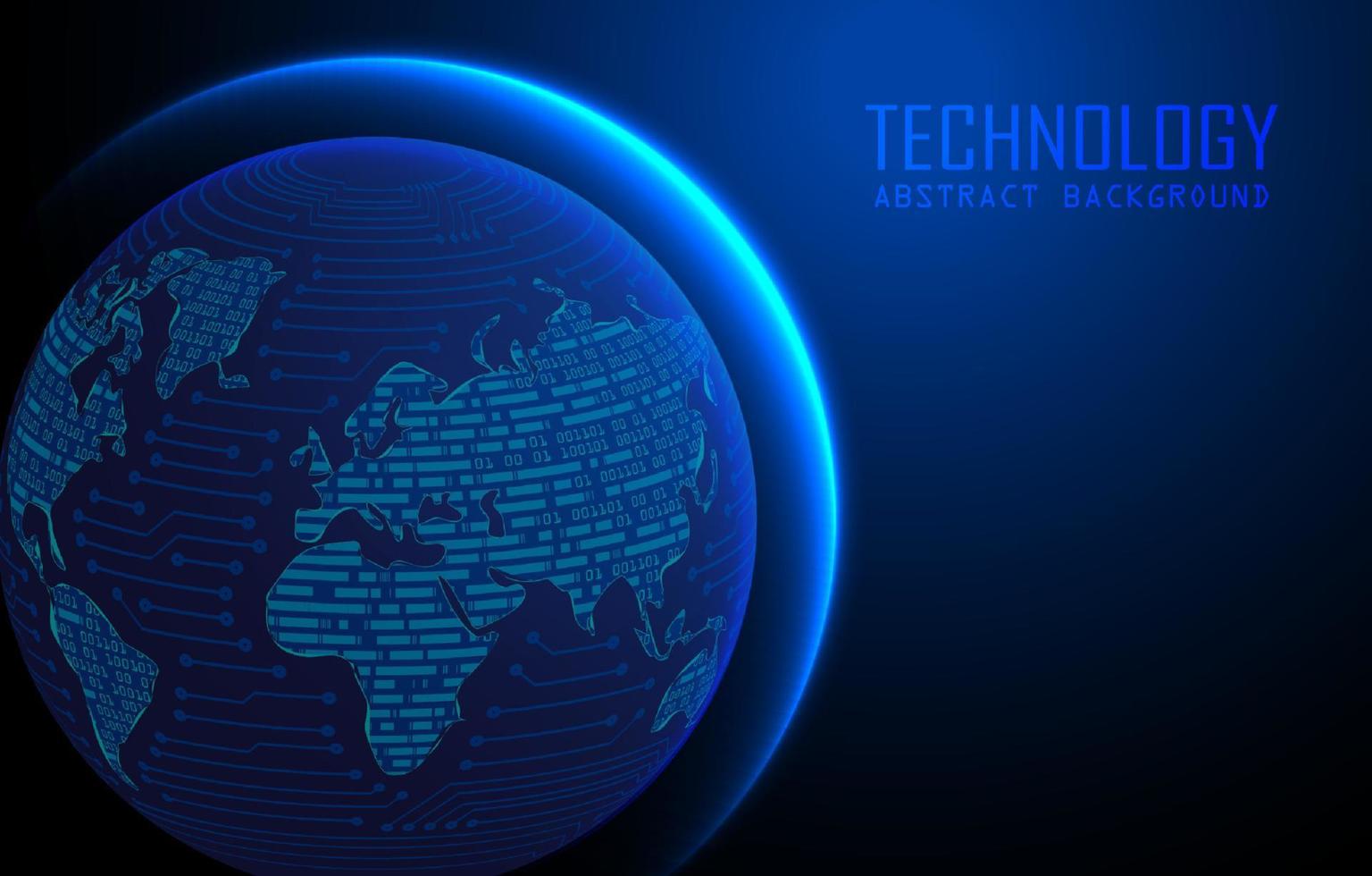 modern wereld kaart holograaf Aan technologie achtergrond vector