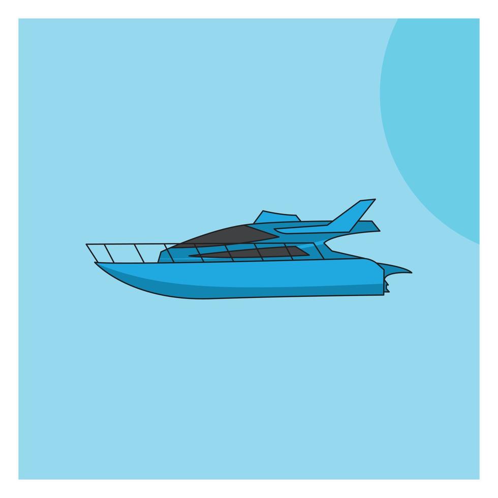 boot schip Aan de zee teken, web icoon, vector illustratie