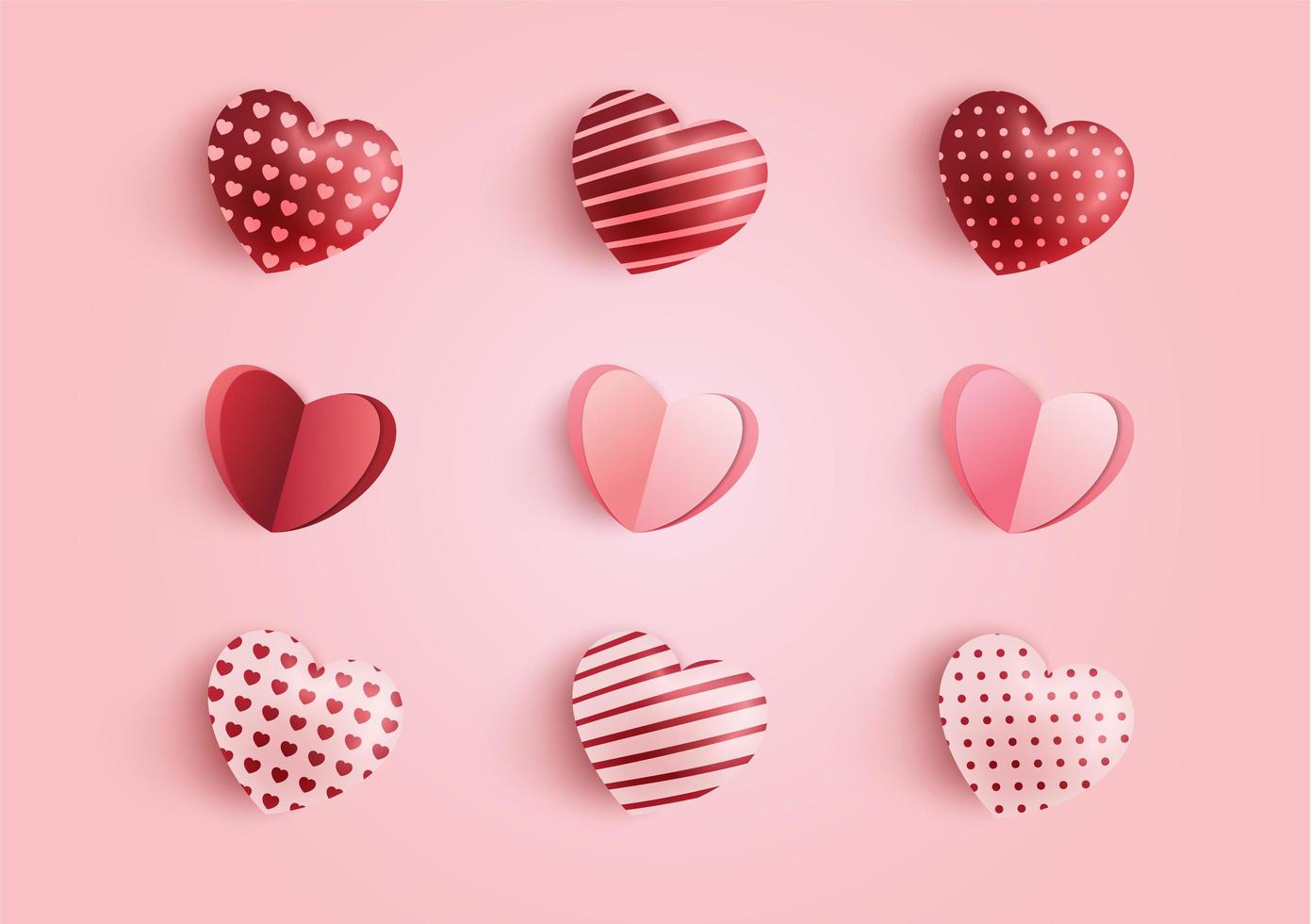 Valentijnsdag hart collectie vector