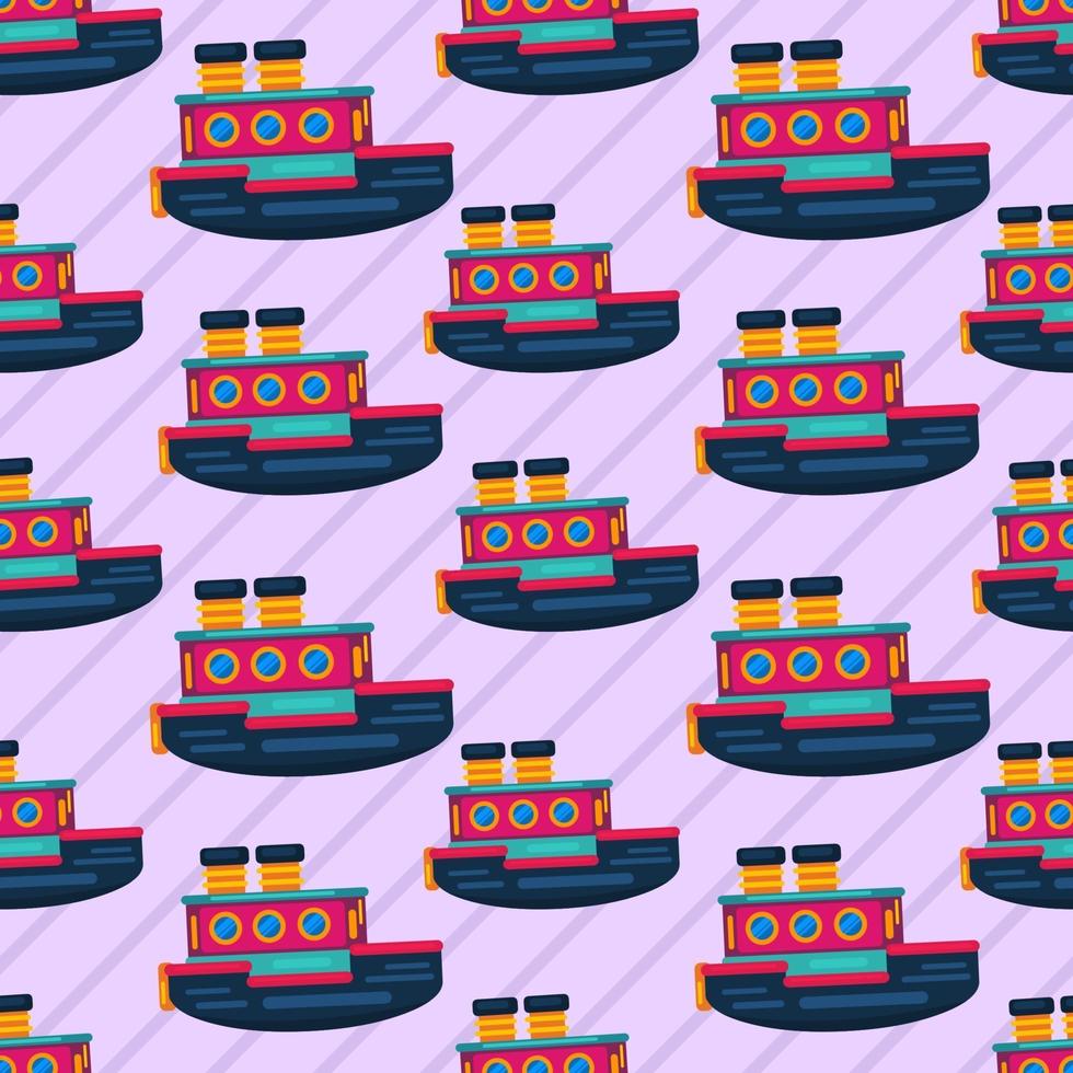 cruiseschip vervoer naadloze patroon illustratie vector