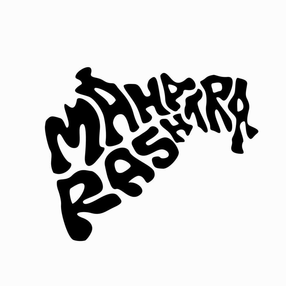 maharashtra staat kaart belettering in Engels tekst. maharashtra kaart typografie. vector