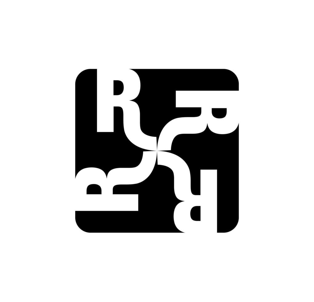 rr brieven bedrijf monogram. rr eerste brief icoon. vector