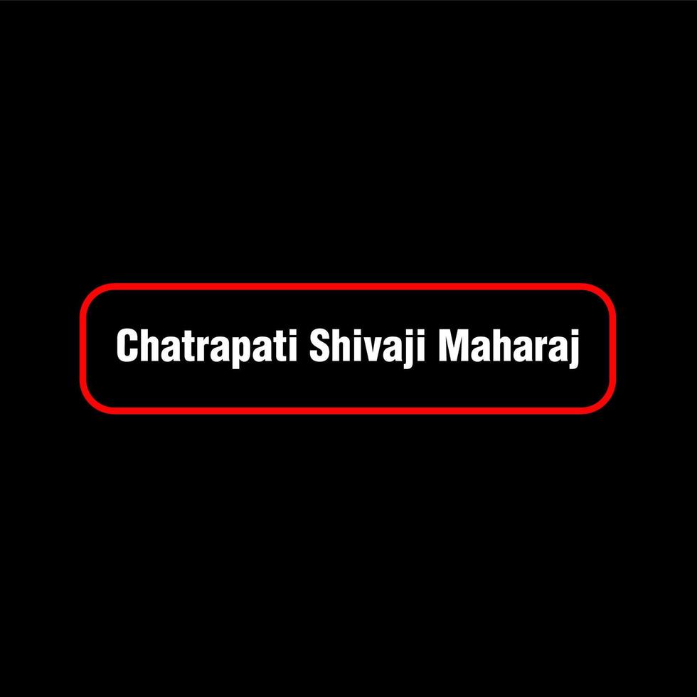 chatrapati shivaji Maharaj geschreven in rood schets. shivaji Maharaj tekst. vector