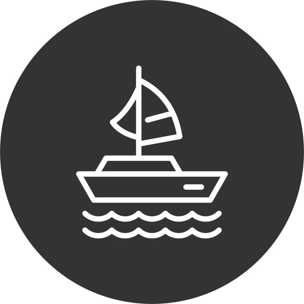 het zeilen boot vector icoon