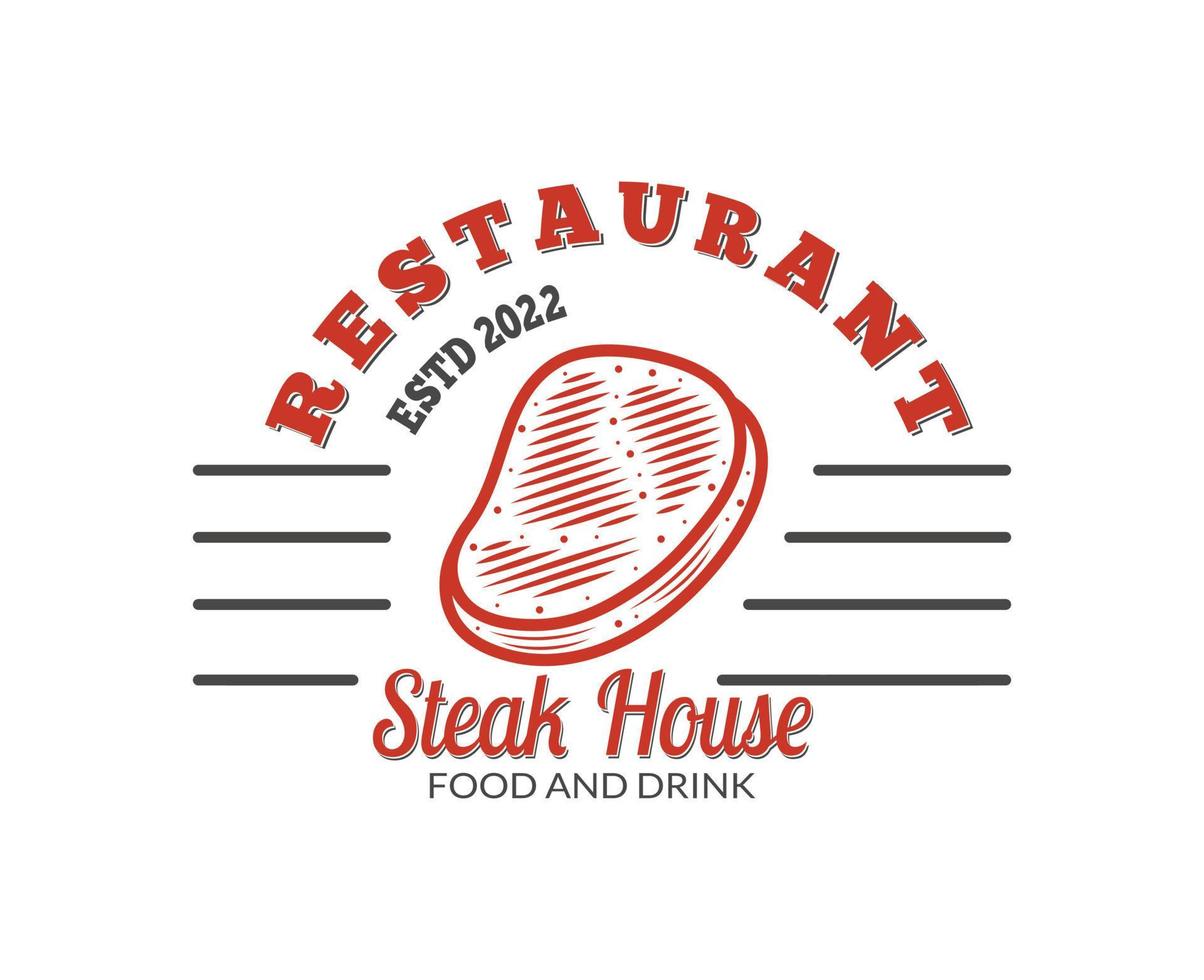restaurant retro wijnoogst logo vector