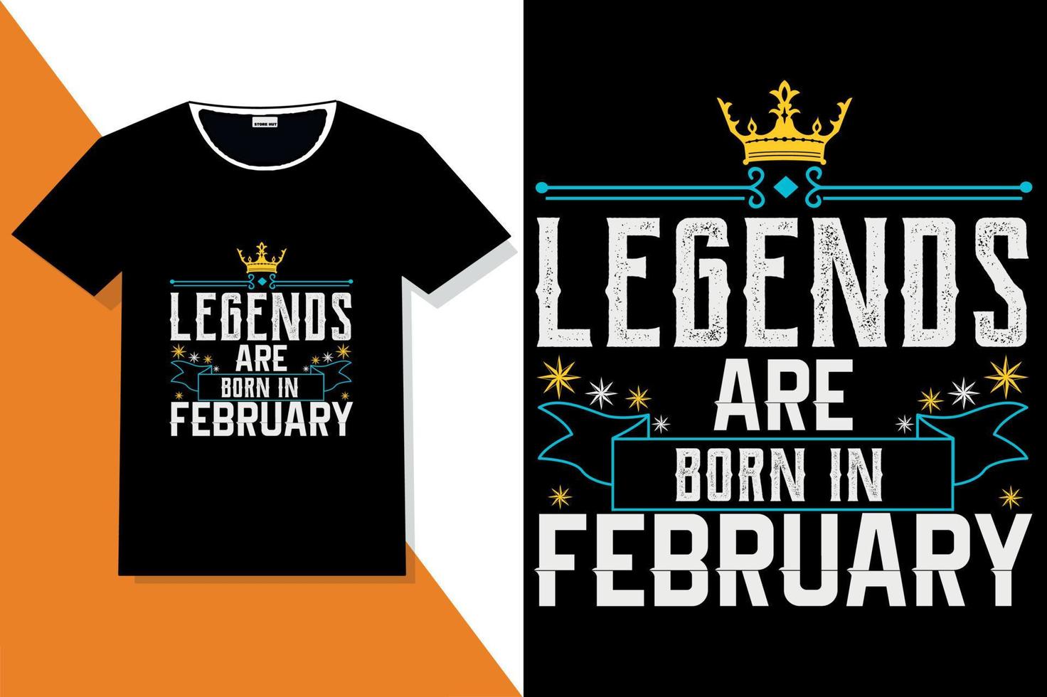 populair uitdrukking legends zijn geboren in t overhemd ontwerpen vector