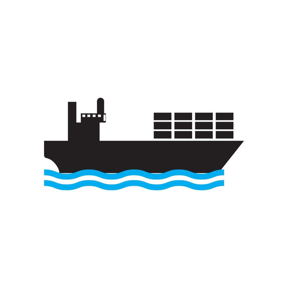 schip icoon logo, vector ontwerp illustratie