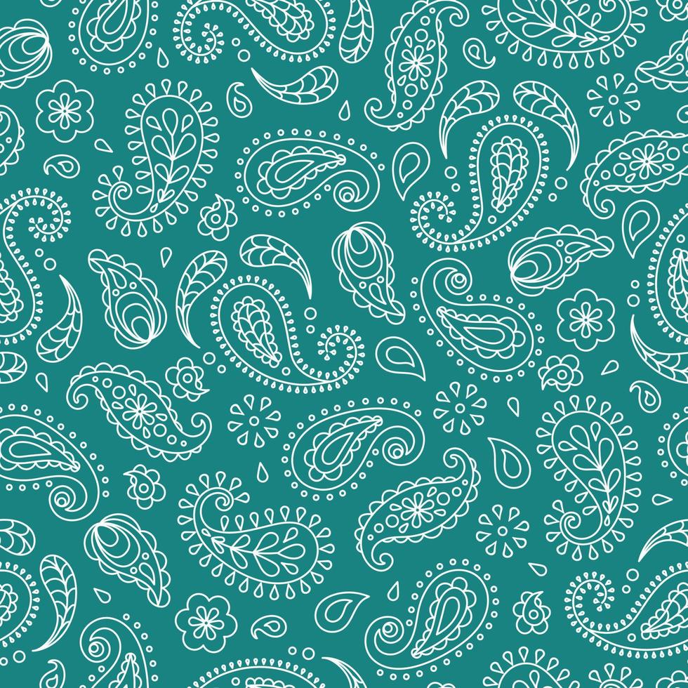 naadloos patroon gebaseerd Aan ornament paisley bandana afdrukken. vector achtergrond.