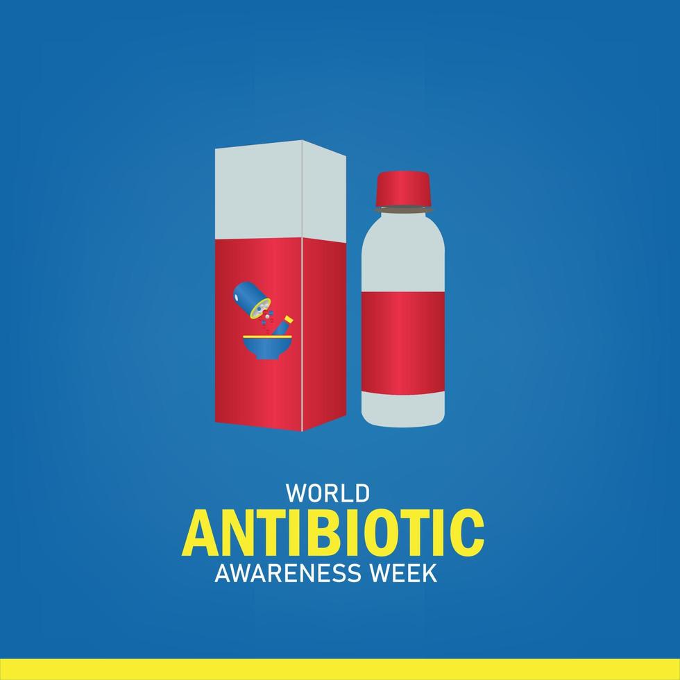 vector illustratie van wereld antibiotica bewustzijn week. gemakkelijk en elegant ontwerp