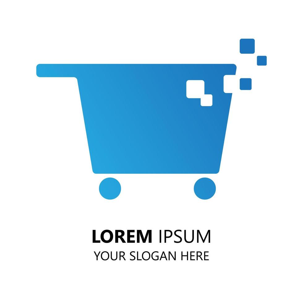 online winkel logo ontwerp sjabloon. gemakkelijk stijl logo. zak illustratie vector