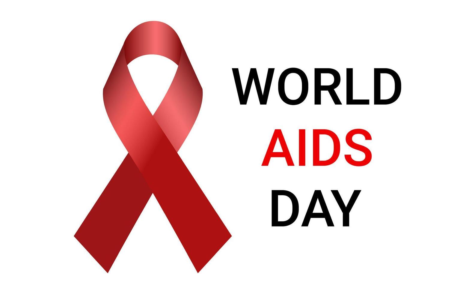 rood lint hiv, wereld AIDS dag symbool vector