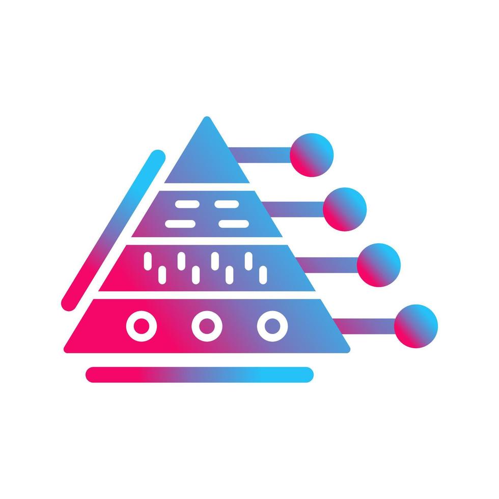 piramide diagram vector icoon