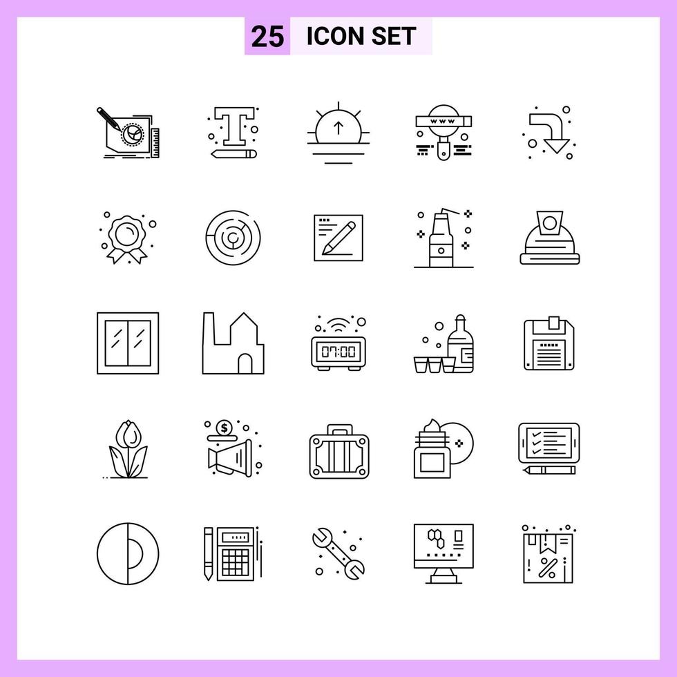 25 pictogrammen in lijn stijl schets symbolen Aan wit achtergrond creatief vector tekens voor web mobiel en afdrukken creatief zwart icoon vector achtergrond
