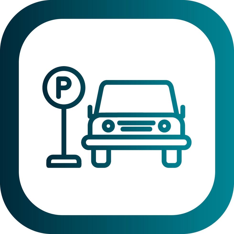 auto parkeren vector icon