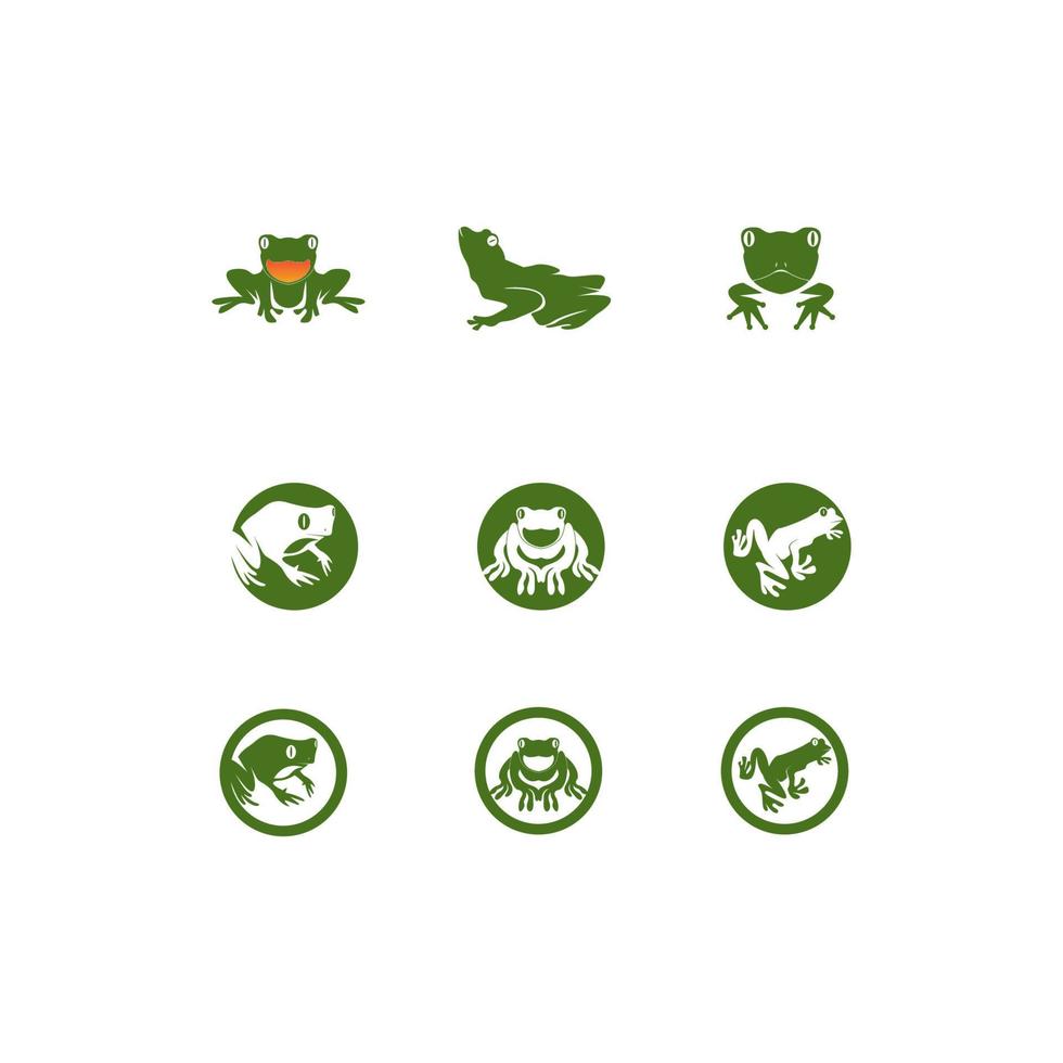 groene kikker pictogram en symbool vectorillustratie vector