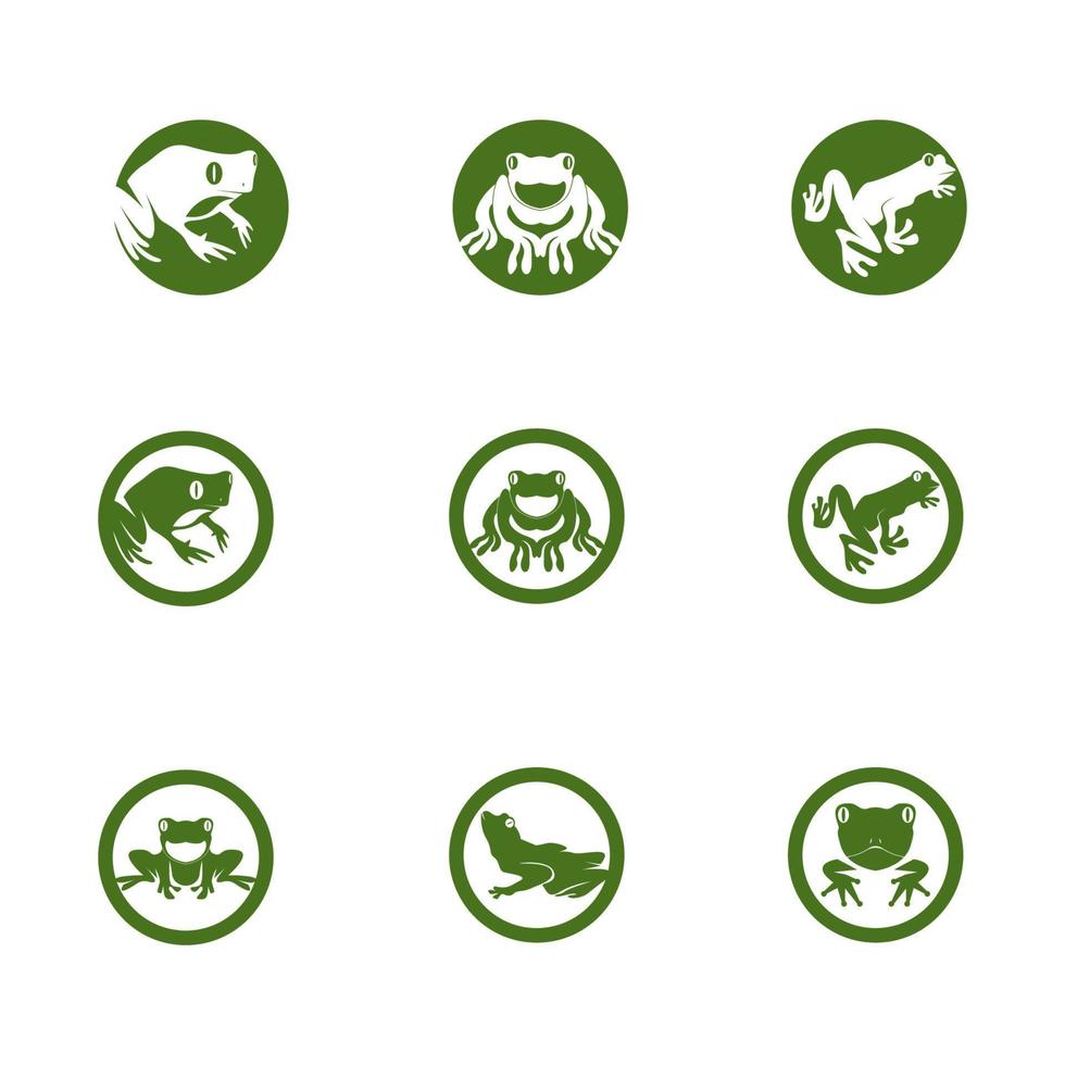 groene kikker pictogram en symbool vectorillustratie vector