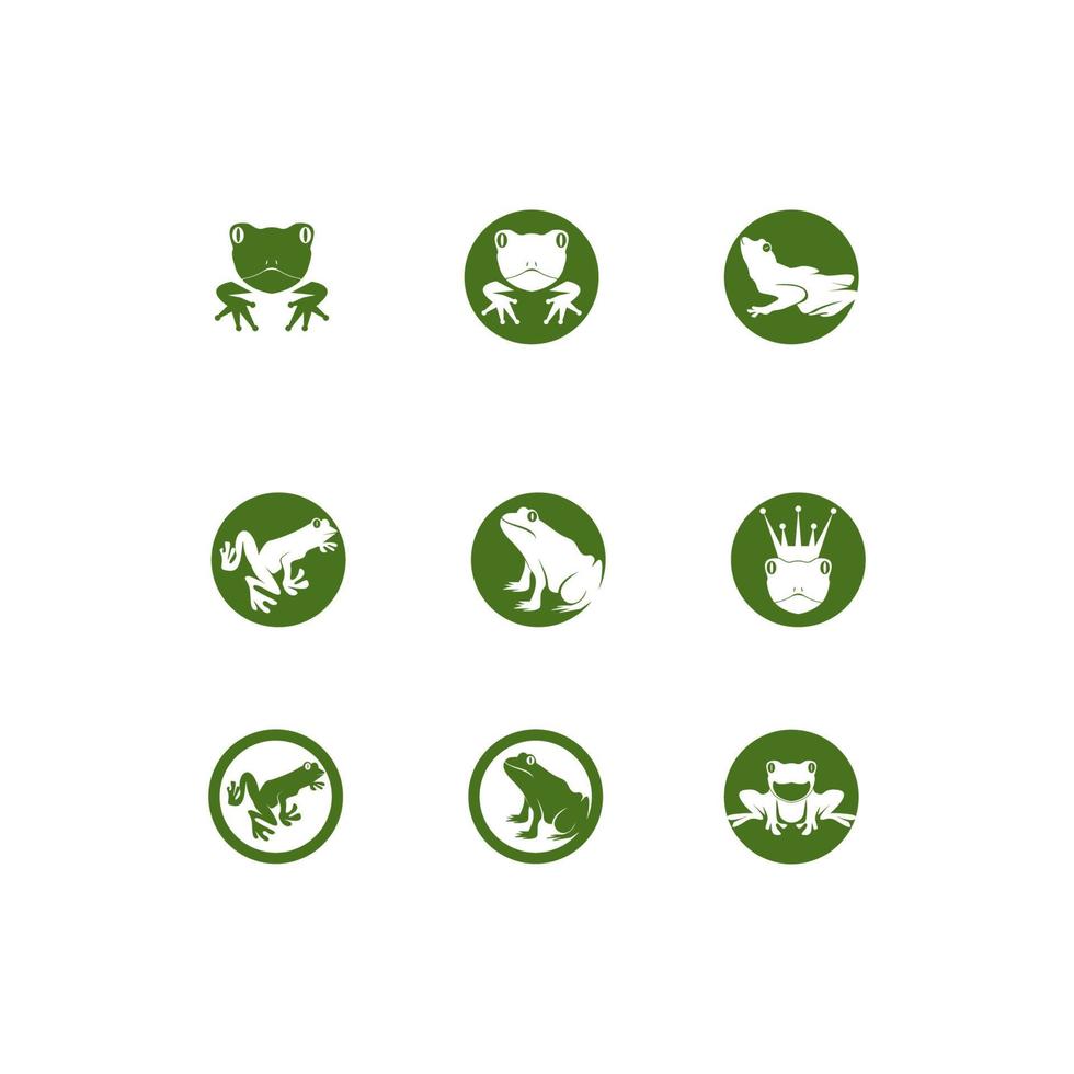 groene kikker pictogram en symbool vectorillustratie vector